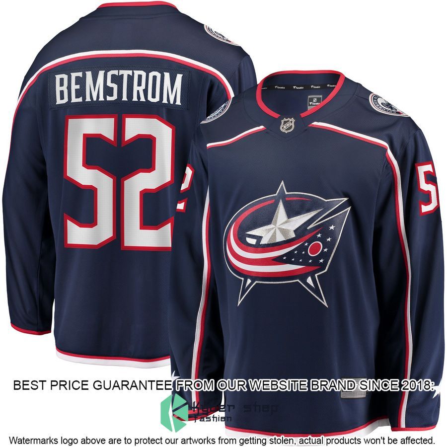 Emil Bemstrom Columbus Blue Jackets Navy Hockey Jersey