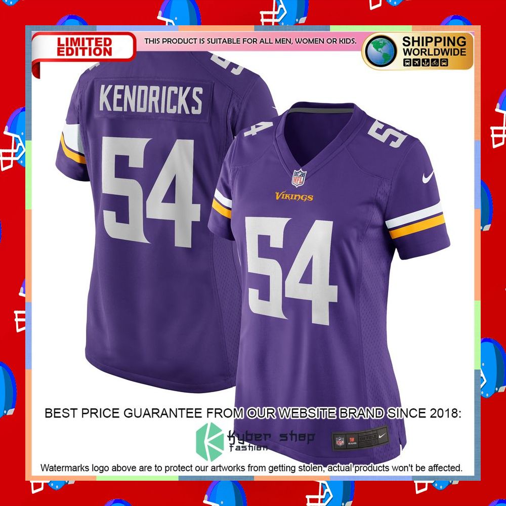 Eric Kendricks Minnesota Vikings Women's Purple Football Jersey 8 Eric Kendricks Minnesota Vikings Women's Purple Football Jersey word1