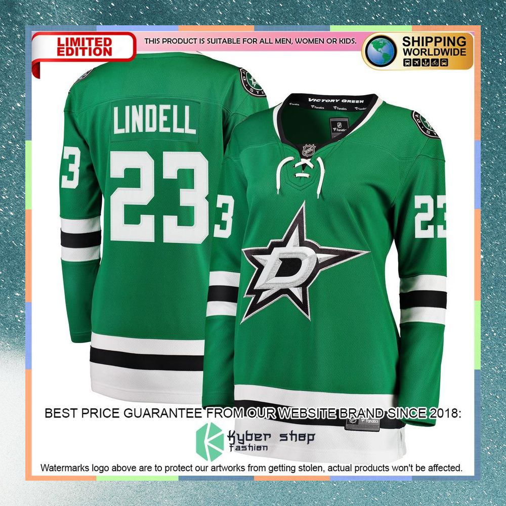 Esa Lindell Dallas Stars Women's Kelly Green Hockey Jersey 5 Esa Lindell Dallas Stars Women's Kelly Green Hockey Jersey word1