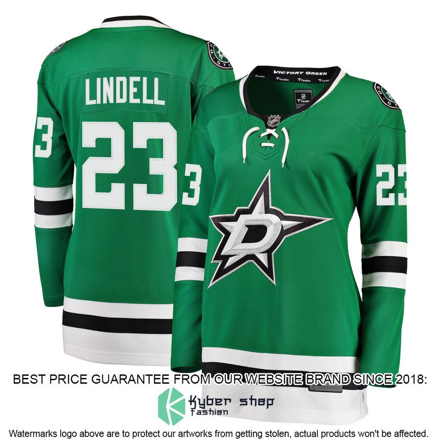 Esa Lindell Dallas Stars Women's Kelly Green Hockey Jersey 4 Esa Lindell Dallas Stars Women's Kelly Green Hockey Jersey word1