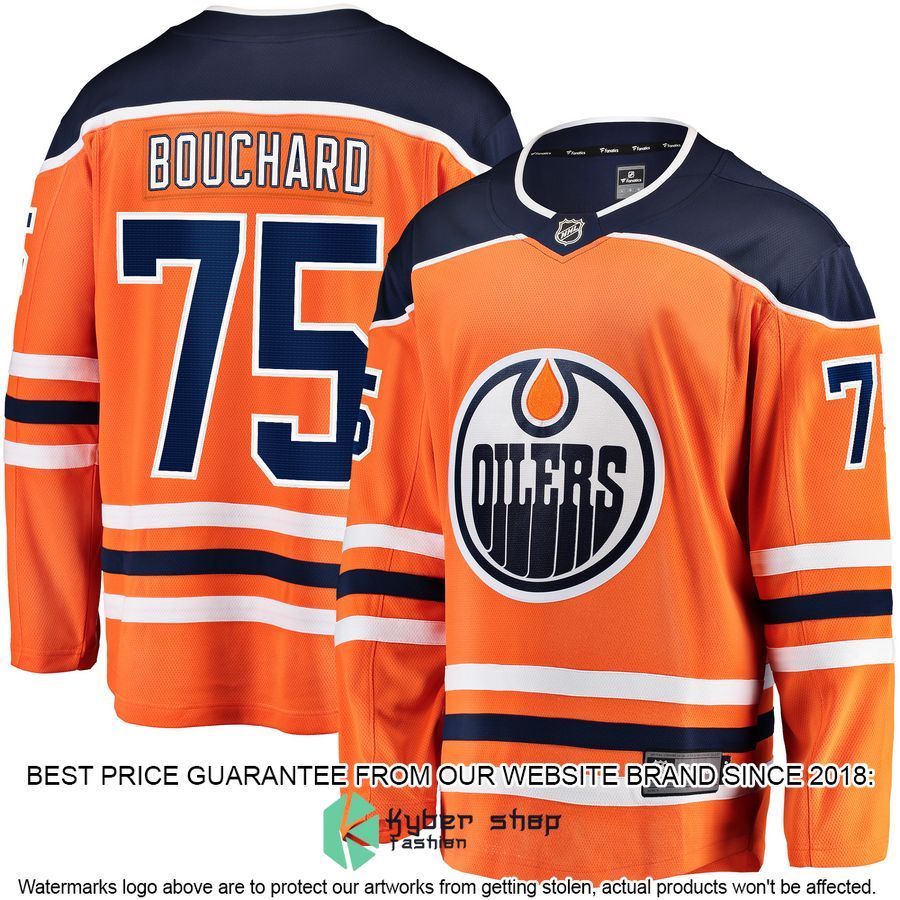 Evan Bouchard Edmonton Oilers Orange Hockey Jersey 4 Evan Bouchard Edmonton Oilers Orange Hockey Jersey word1