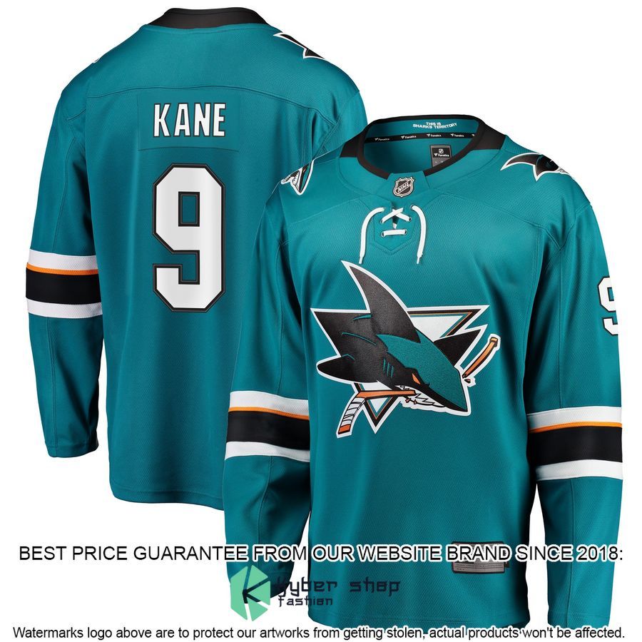 Evander Kane San Jose Sharks Premier Teal Hockey Jersey
