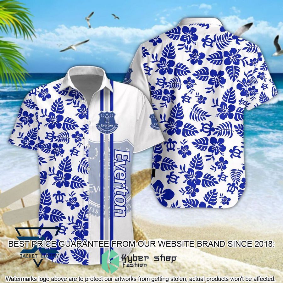Everton F.C Flowers Hawaiian Shirt, Shorts