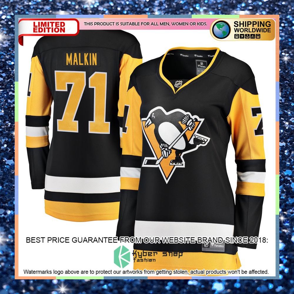Evgeni Malkin Pittsburgh Penguins Women's Home Black Hockey Jersey 8 Evgeni Malkin Pittsburgh Penguins Women's Home Black Hockey Jersey word3