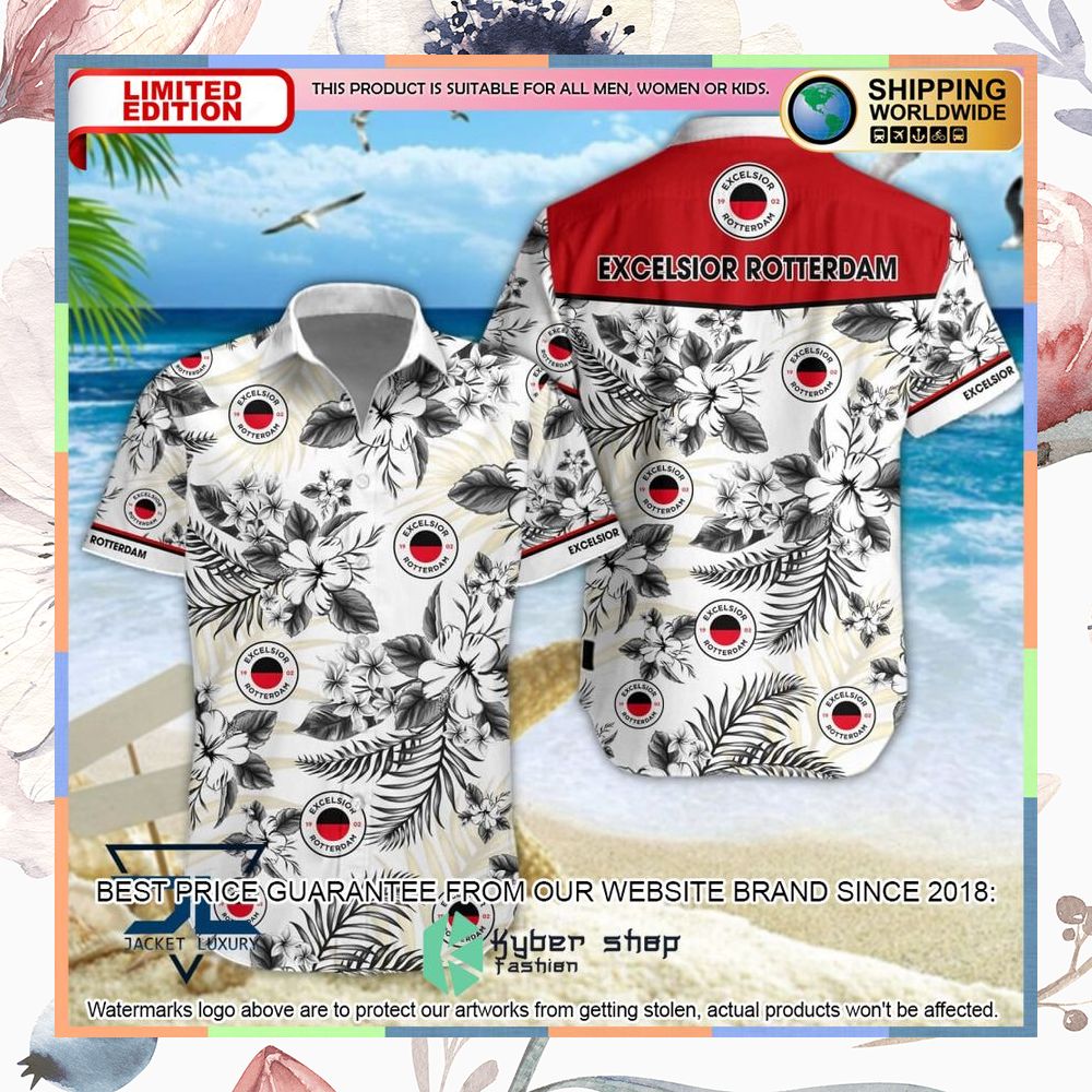Excelsior Rotterdam Hibiscus Hawaiian Shirt, Shorts 3 Excelsior Rotterdam Hibiscus Hawaiian Shirt, Shorts word1
