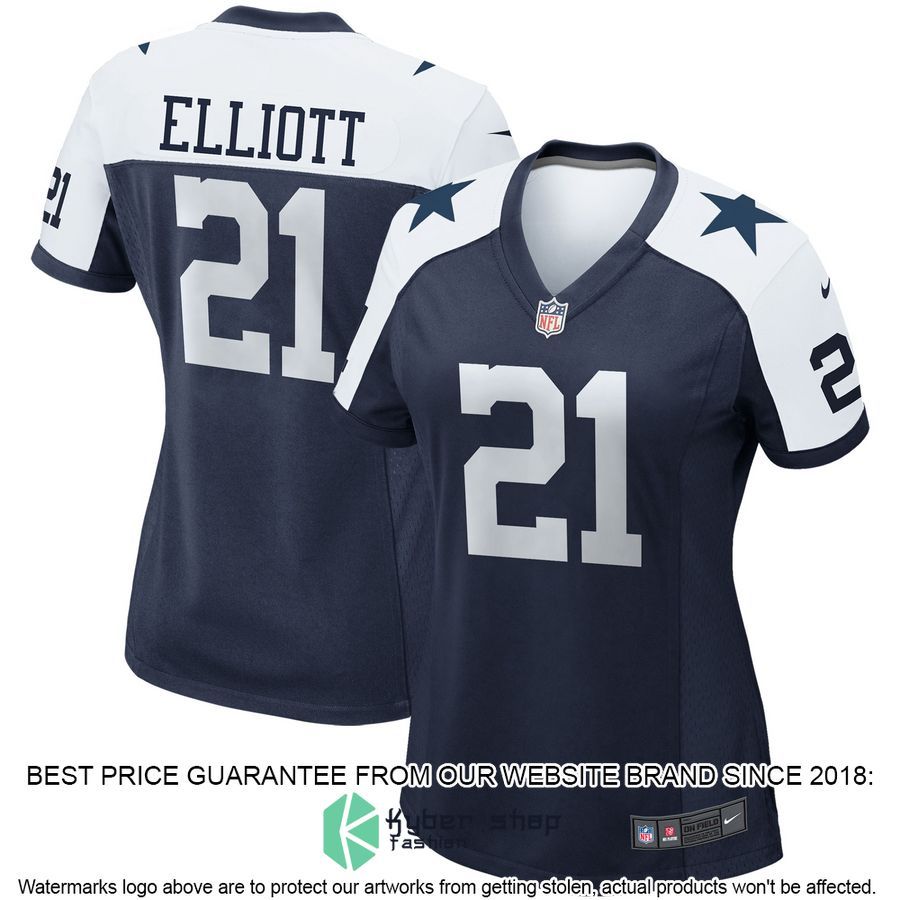Ezekiel Elliott Dallas Cowboys Women's Team White Football Jersey 5 Ezekiel Elliott Dallas Cowboys Women's Team White Football Jersey word1