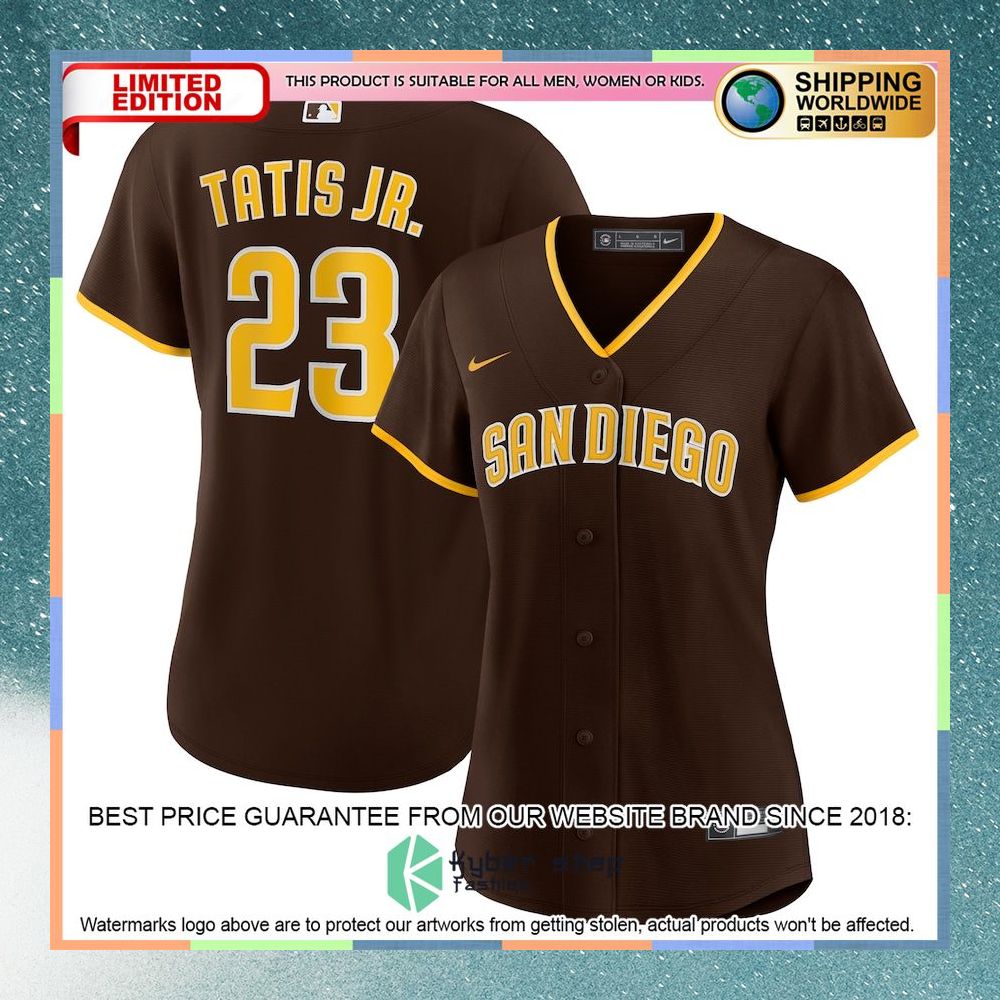 Fernando Tatis Jr San Diego Padres Women Road Player Brown Baseball Jersey 4 Fernando Tatis Jr San Diego Padres Women Road Player Brown Baseball Jersey word3
