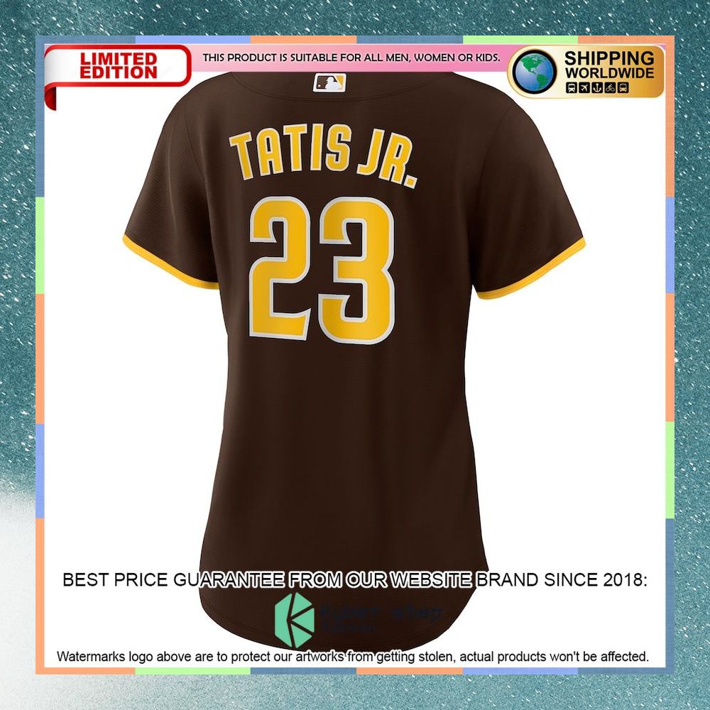 Fernando Tatis Jr San Diego Padres Women Road Player Brown Baseball Jersey 6 Fernando Tatis Jr San Diego Padres Women Road Player Brown Baseball Jersey word3