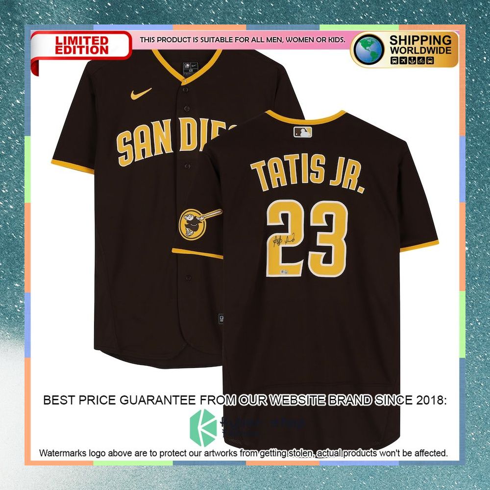 Fernando Tatis Jr San Diego Padres Topps Brown Baseball Jersey 4 Fernando Tatis Jr San Diego Padres Topps Brown Baseball Jersey word2