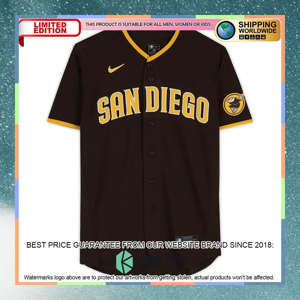 Fernando Tatis Jr San Diego Padres Topps Brown Baseball Jersey 6 Fernando Tatis Jr San Diego Padres Topps Brown Baseball Jersey word2