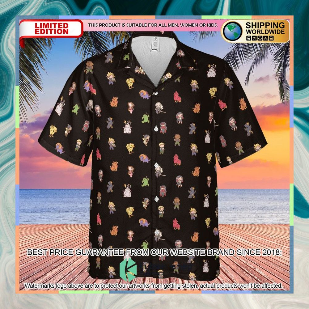 Final Fantasy Characters Pattern Hawaiian Shirt 6 Final Fantasy Characters Pattern Hawaiian Shirt word3