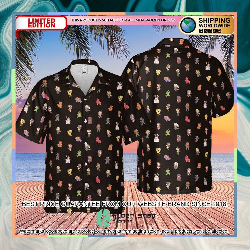 Final Fantasy Characters Pattern Hawaiian Shirt 8 Final Fantasy Characters Pattern Hawaiian Shirt word3