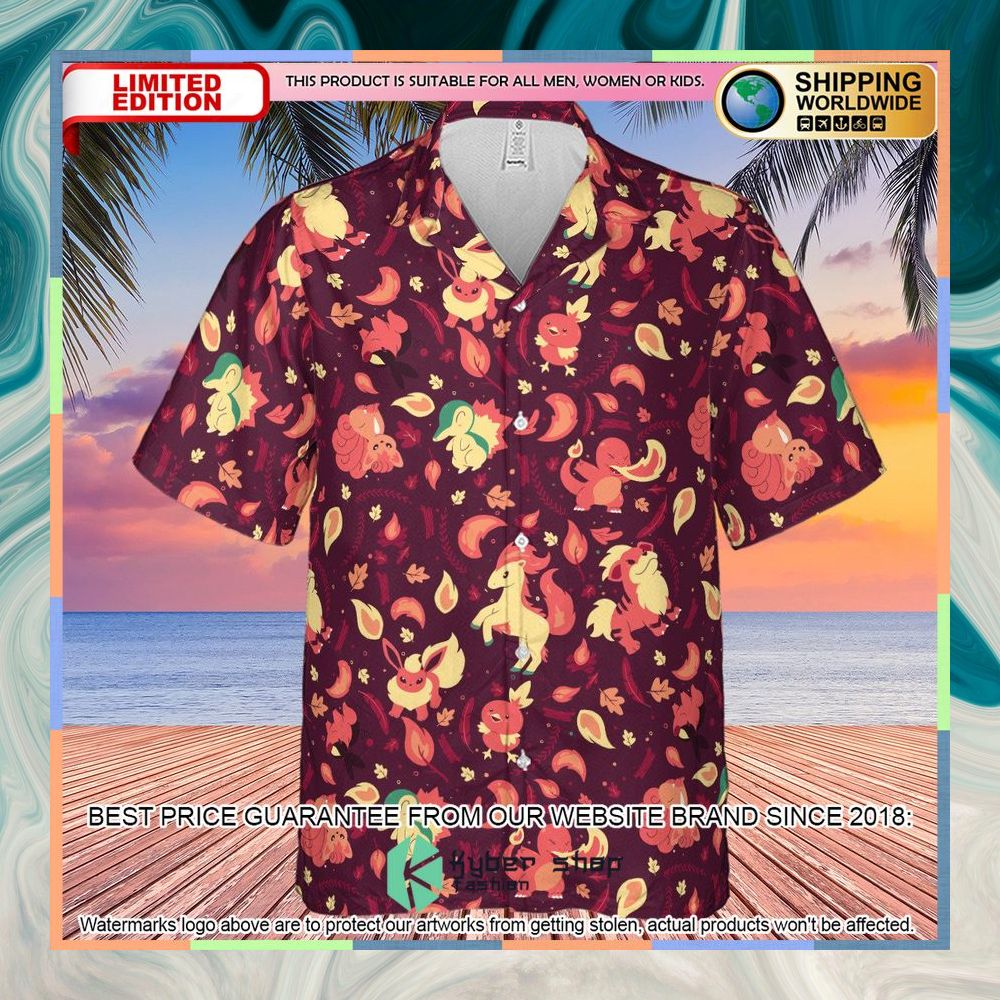 Fire Pokemon Pattern Hawaiian Shirt 6 Fire Pokemon Pattern Hawaiian Shirt word1