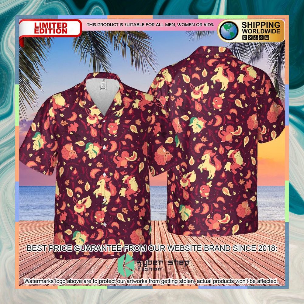 Fire Pokemon Pattern Hawaiian Shirt 8 Fire Pokemon Pattern Hawaiian Shirt word1