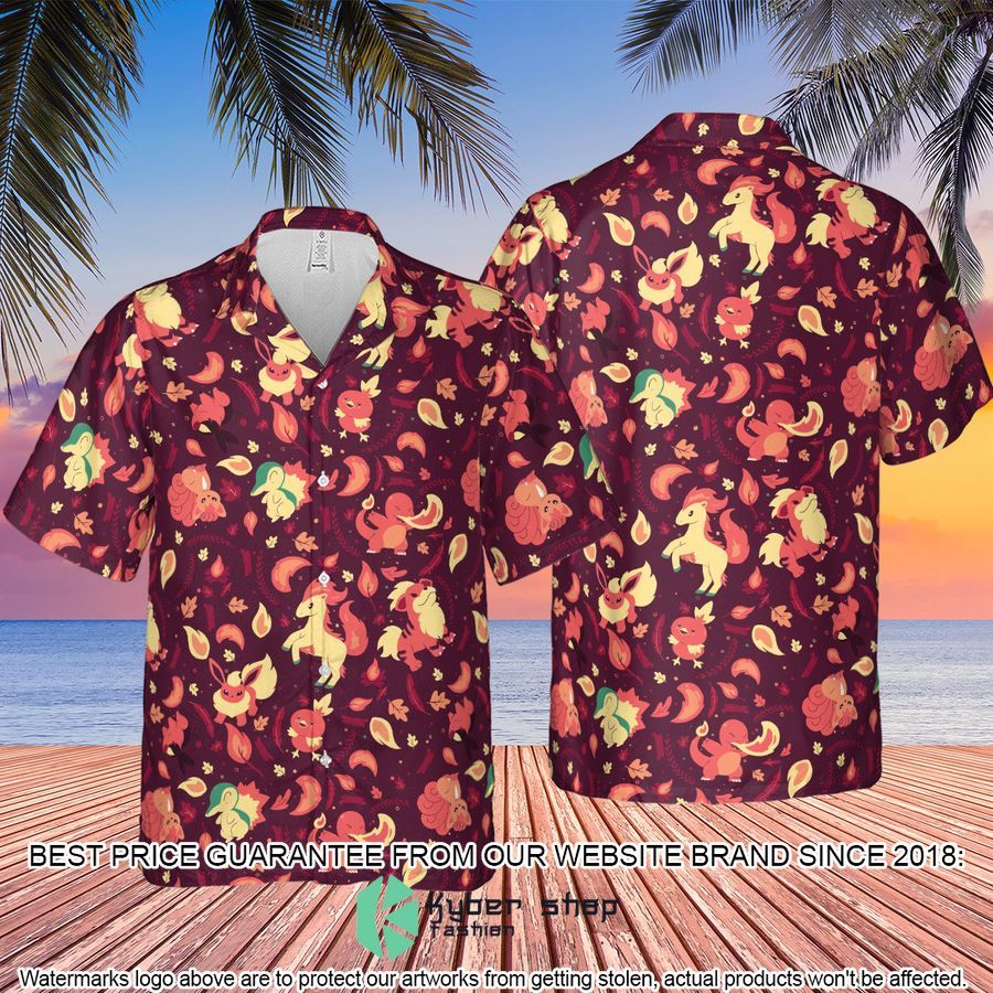 Fire Pokemon Pattern Hawaiian Shirt 4 Fire Pokemon Pattern Hawaiian Shirt word1
