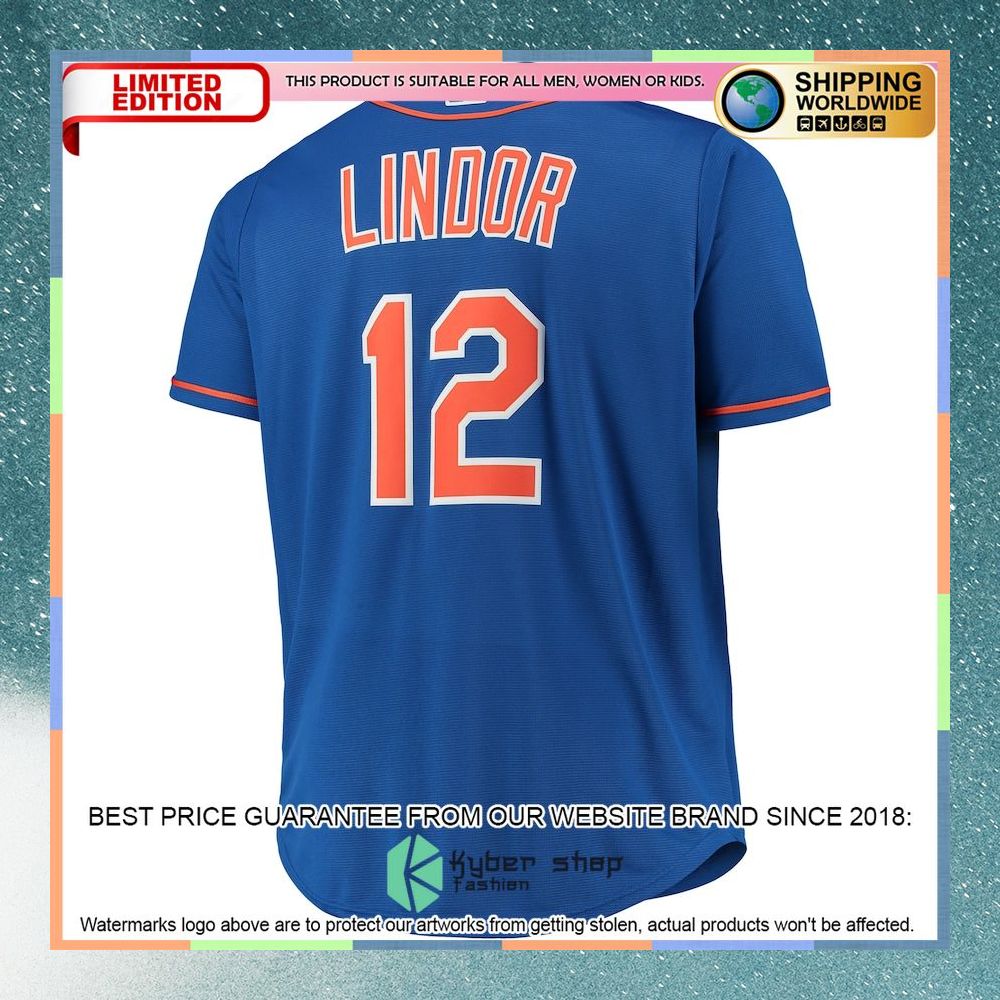 Francisco Lindor New York Mets Big And Tall Player Royal Baseball Jersey 6 Francisco Lindor New York Mets Big And Tall Player Royal Baseball Jersey word1