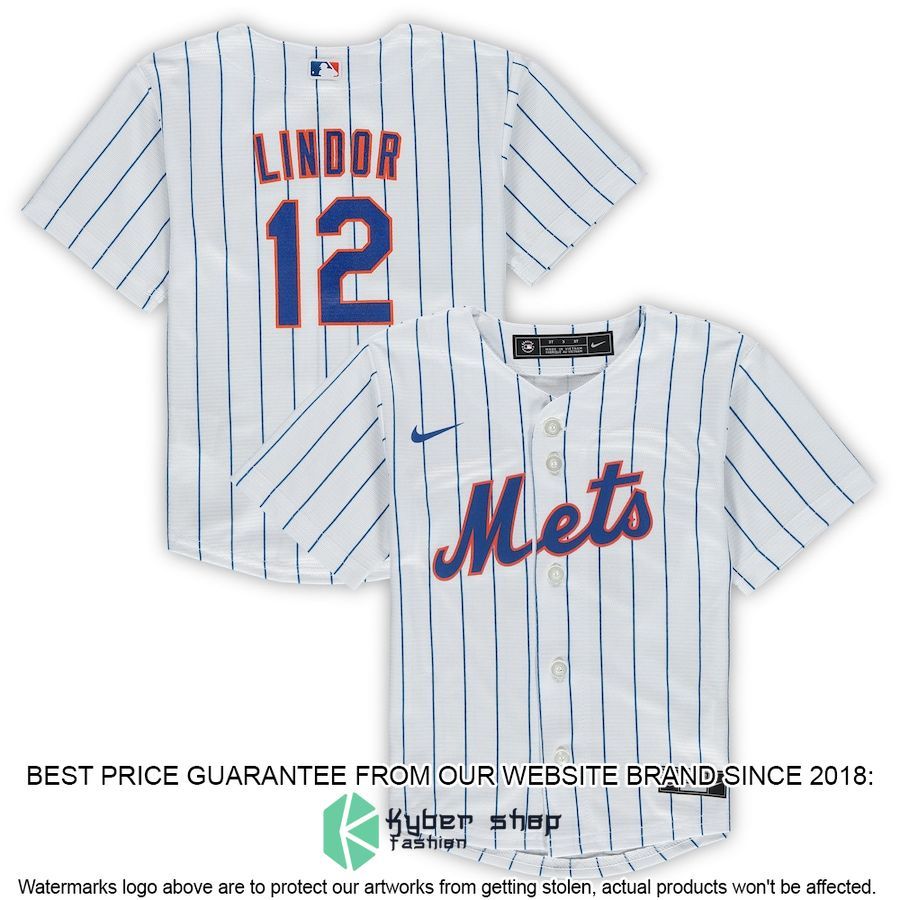 Francisco Lindor New York Mets Toddler Player White Baseball Jersey