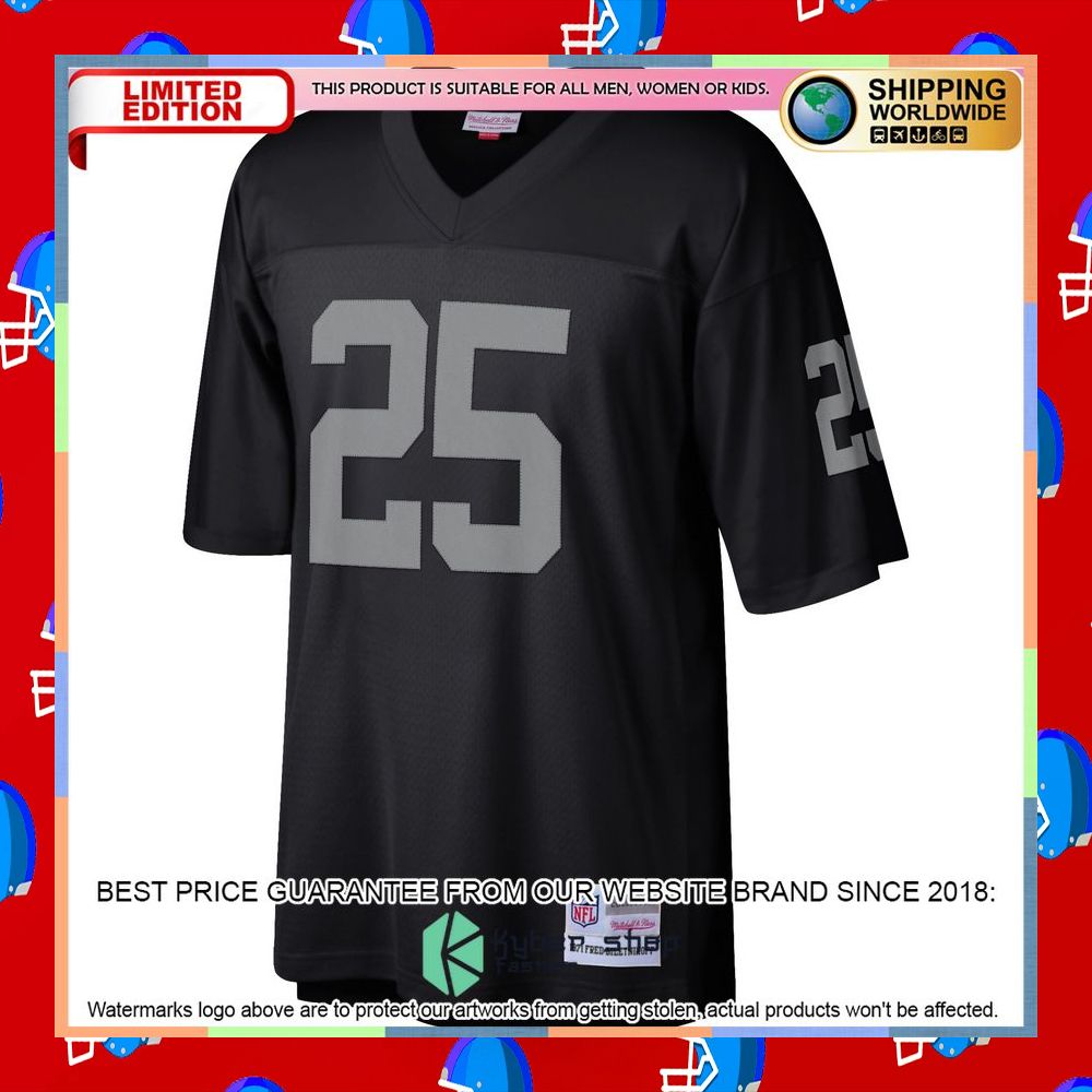 Fred Biletnikoff Las Vegas Raiders Mitchell & Ness Legacy Replica Black Football Jersey 6 Fred Biletnikoff Las Vegas Raiders Mitchell & Ness Legacy Replica Black Football Jersey word3