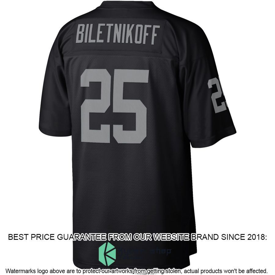 Fred Biletnikoff Las Vegas Raiders Mitchell & Ness Legacy Replica Black Football Jersey 3 Fred Biletnikoff Las Vegas Raiders Mitchell & Ness Legacy Replica Black Football Jersey word3