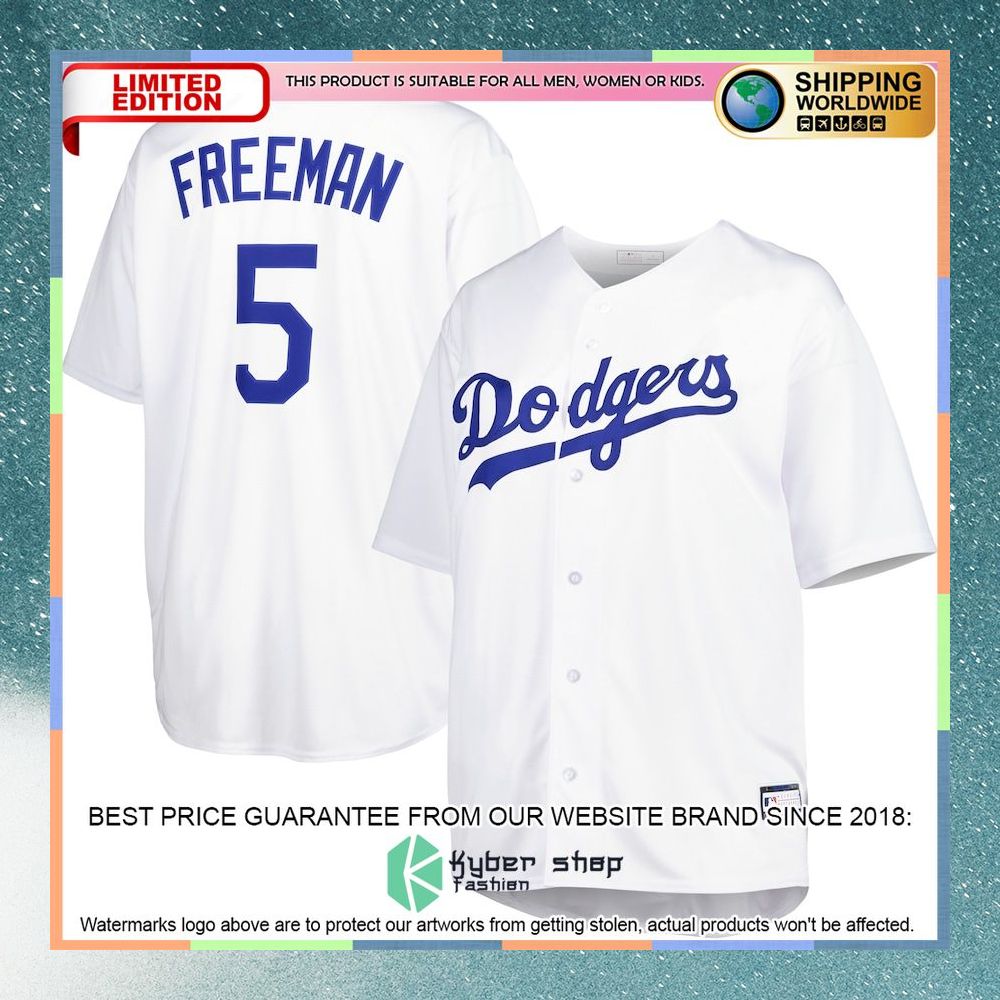 Freddie Freeman Los Angeles Dodgers Big And Tall Player White Baseball Jersey 4 Freddie Freeman Los Angeles Dodgers Big And Tall Player White Baseball Jersey word2