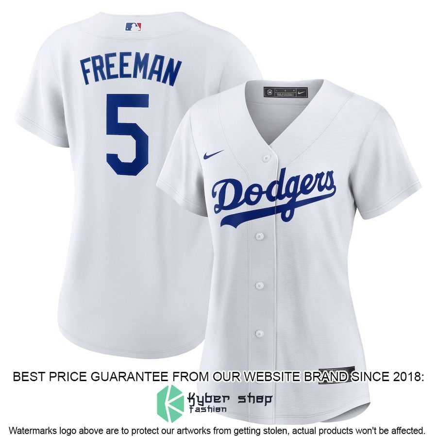 Freddie Freeman Los Angeles Dodgers Women Player White Baseball Jersey word2