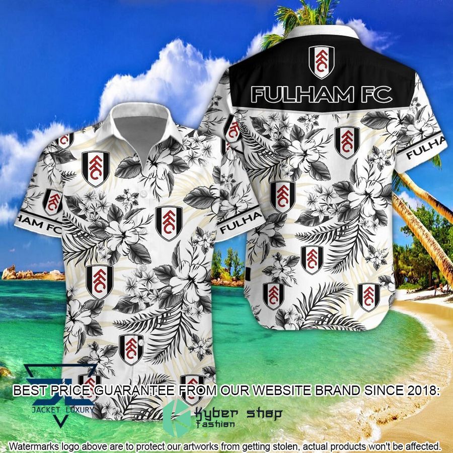 Fulham white Hawaiian Shirt, Shorts
