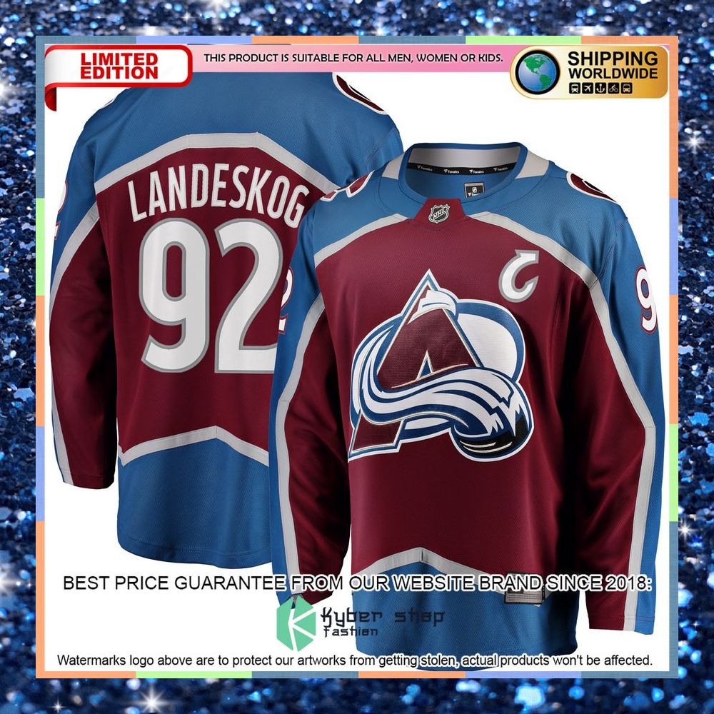 Gabriel Landeskog Colorado Avalanche Breakaway Burgundy Hockey Jersey 5 Gabriel Landeskog Colorado Avalanche Breakaway Burgundy Hockey Jersey word3