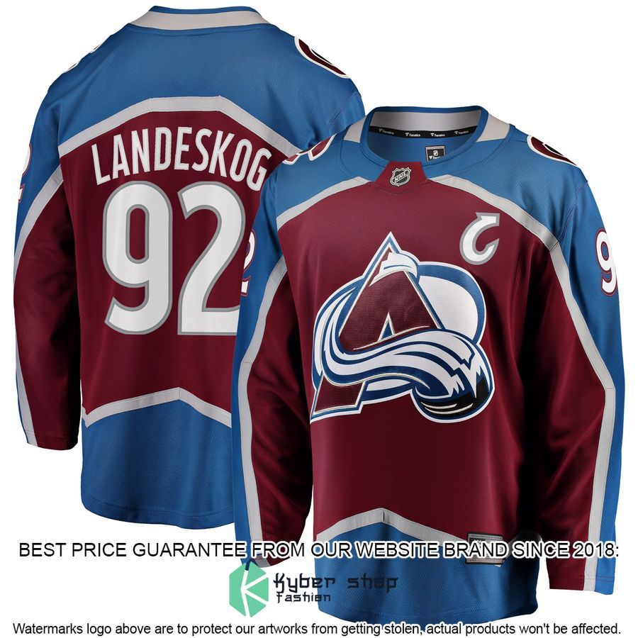Gabriel Landeskog Colorado Avalanche Breakaway Burgundy Hockey Jersey