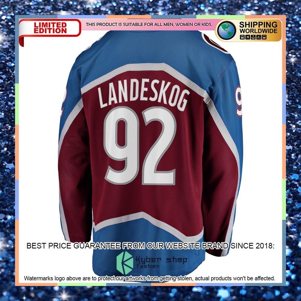 Gabriel Landeskog Colorado Avalanche Breakaway Burgundy Hockey Jersey 7 Gabriel Landeskog Colorado Avalanche Breakaway Burgundy Hockey Jersey word3