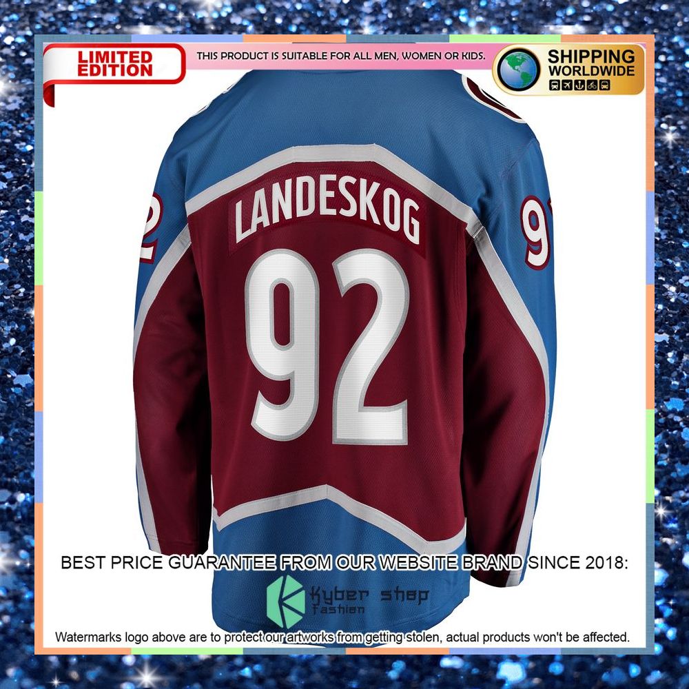 Gabriel Landeskog Colorado Avalanche Home 2022 Stanley Cup Champions Burgundy Hockey Jersey 7 Gabriel Landeskog Colorado Avalanche Home 2022 Stanley Cup Champions Burgundy Hockey Jersey word3