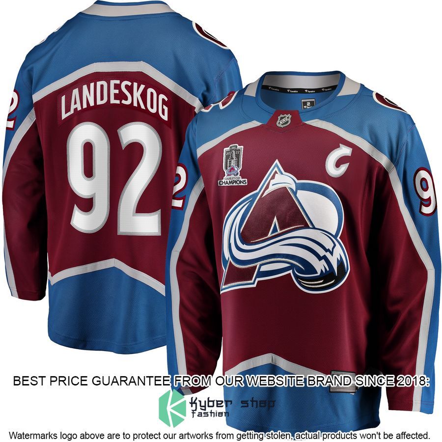 Gabriel Landeskog Colorado Avalanche Home 2022 Stanley Cup Champions Burgundy Hockey Jersey 4 Gabriel Landeskog Colorado Avalanche Home 2022 Stanley Cup Champions Burgundy Hockey Jersey word3