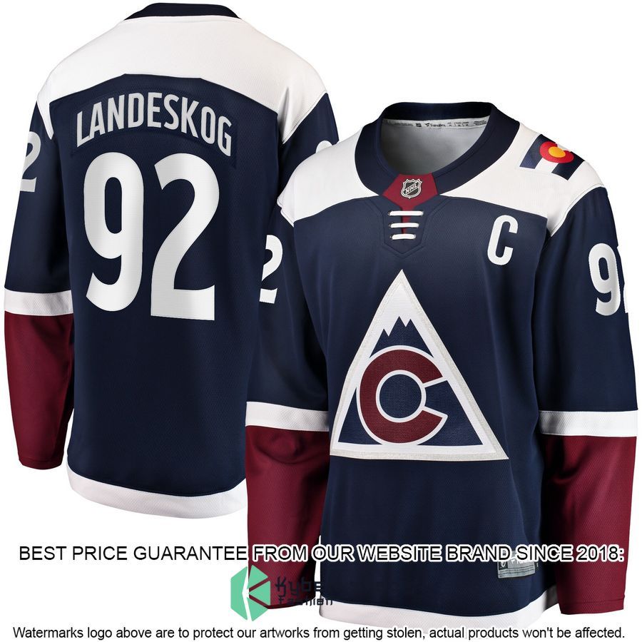 Gabriel Landeskog Colorado Avalanche Premier Navy Hockey Jersey