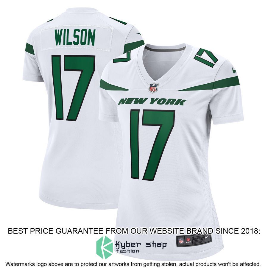 Garrett Wilson New York Jets Women's White Football Jersey
