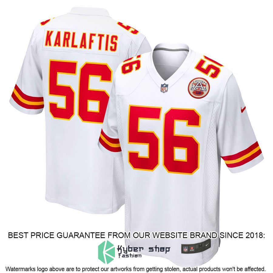 George Karlaftis Kansas City Chiefs Away White Football Jersey
