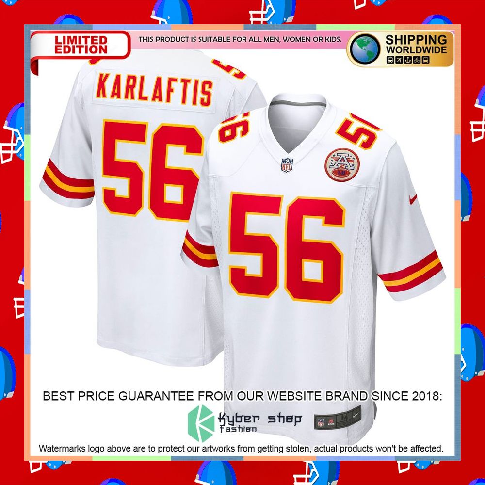 George Karlaftis Kansas City Chiefs Away White Football Jersey 5 George Karlaftis Kansas City Chiefs Away White Football Jersey word3