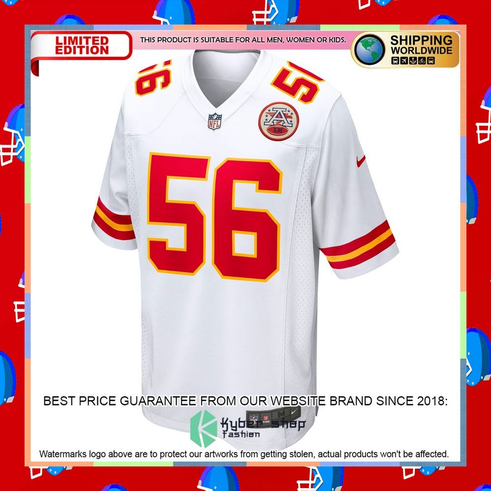George Karlaftis Kansas City Chiefs Away White Football Jersey 6 George Karlaftis Kansas City Chiefs Away White Football Jersey word3