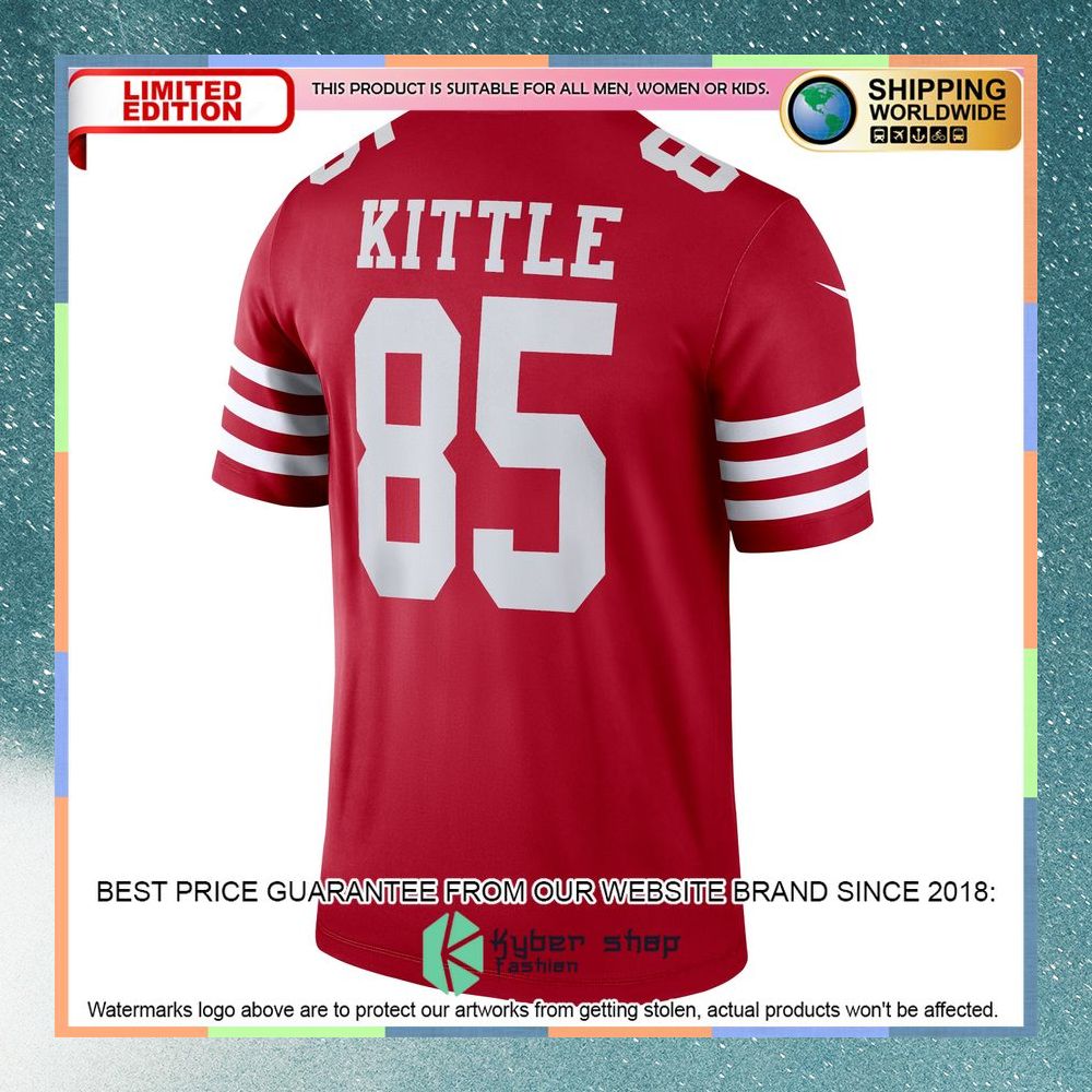 George Kittle San Francisco 49ers Legend Scarlet Football Jersey 7 George Kittle San Francisco 49ers Legend Scarlet Football Jersey word3