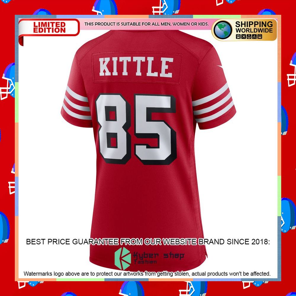 George Kittle San Francisco 49ers Women's 75th Anniversary Alternate Scarlet Football Jersey 10 George Kittle San Francisco 49ers Women's 75th Anniversary Alternate Scarlet Football Jersey word2