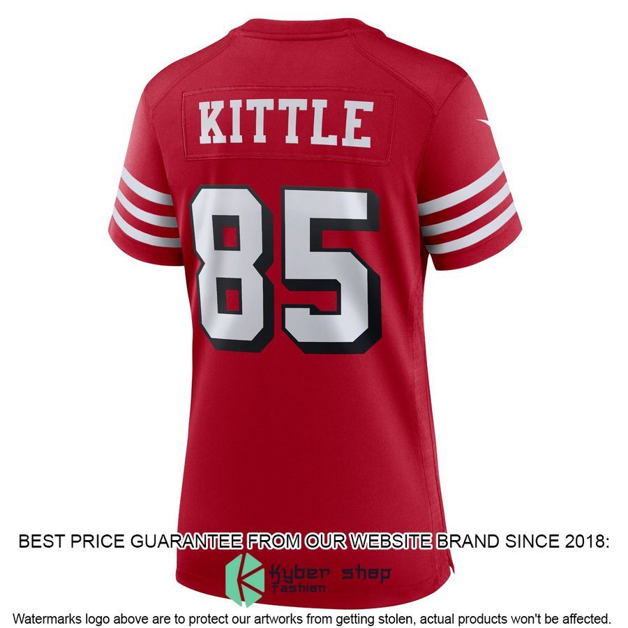 George Kittle San Francisco 49ers Women's 75th Anniversary Alternate Scarlet Football Jersey 3 George Kittle San Francisco 49ers Women's 75th Anniversary Alternate Scarlet Football Jersey word2