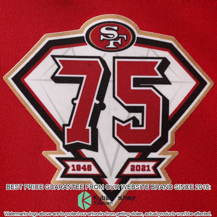 George Kittle San Francisco 49ers Women's 75th Anniversary Alternate Scarlet Football Jersey 4 George Kittle San Francisco 49ers Women's 75th Anniversary Alternate Scarlet Football Jersey word2