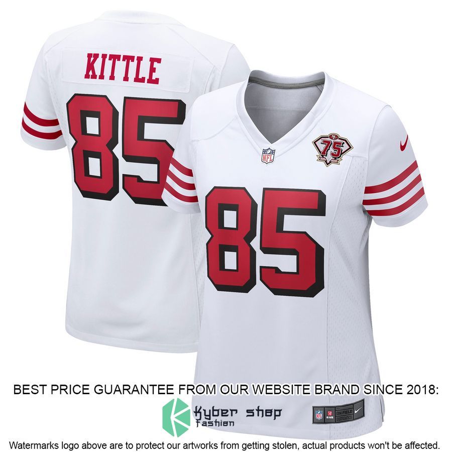 George Kittle San Francisco 49ers Women's 75th Anniversary Alternate Scarlet Football Jersey 7 George Kittle San Francisco 49ers Women's 75th Anniversary Alternate Scarlet Football Jersey word2