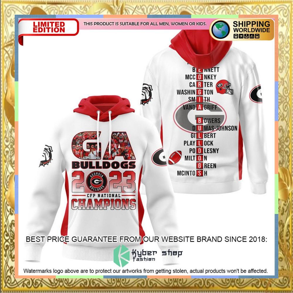 Georgia Bulldogs 2023 Champions White 3D Hoodie, Shirt 5 Georgia Bulldogs 2023 Champions White 3D Hoodie, Shirt word1