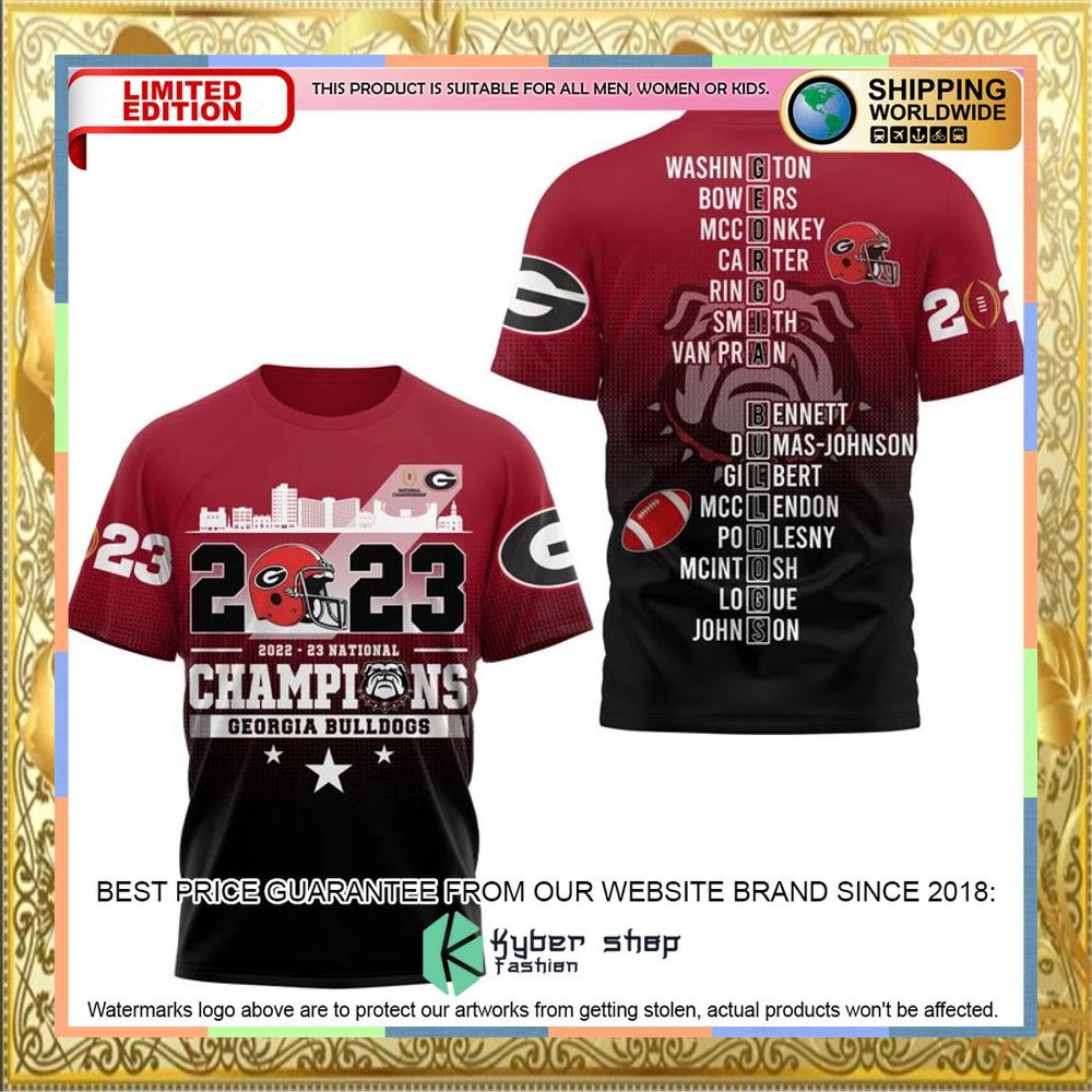 Georgia Bulldogs 2023 National Champions Dark 3D Hoodie, Shirt 8 Georgia Bulldogs 2023 National Champions Dark 3D Hoodie, Shirt word2
