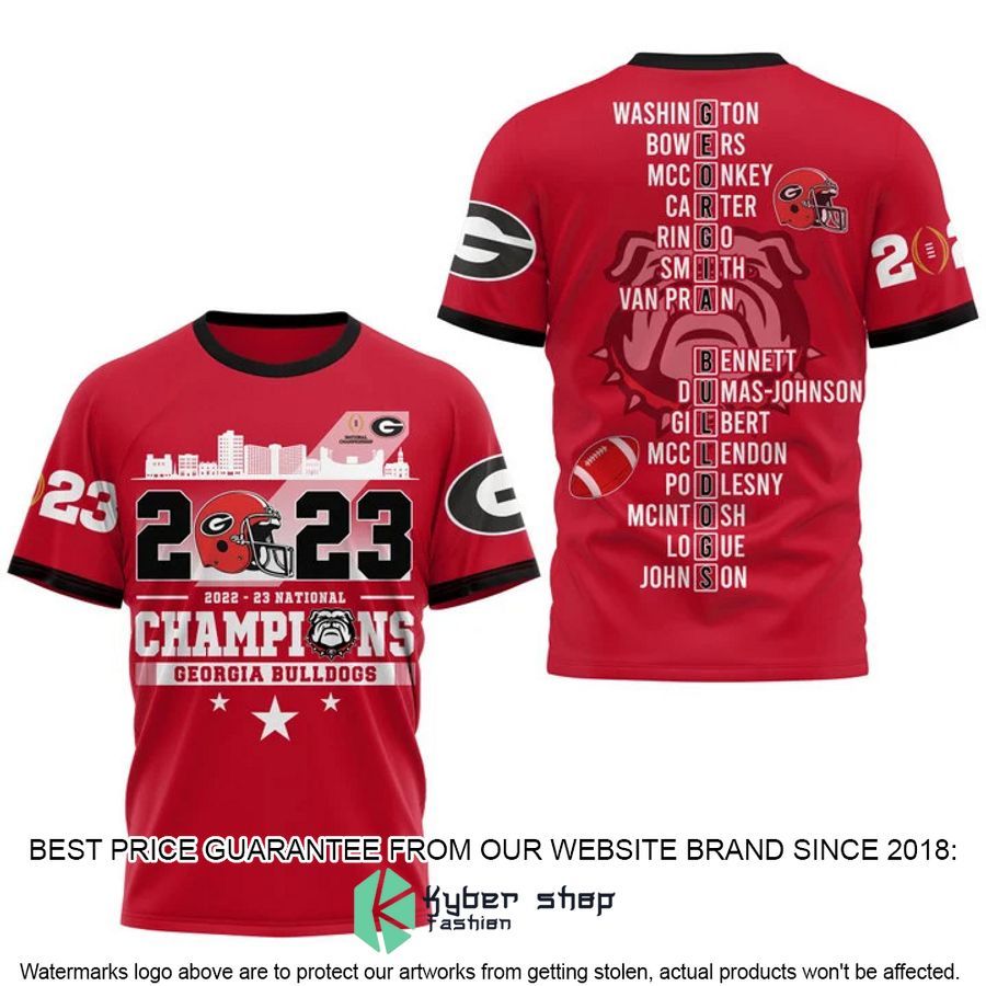 Georgia Bulldogs 2023 National Champions Red 3D Hoodie, Shirt 4 Georgia Bulldogs 2023 National Champions Red 3D Hoodie, Shirt word2