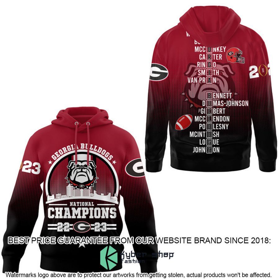 Georgia Bulldogs Circle Logo 2023 Champions 3D Hoodie, Shirt