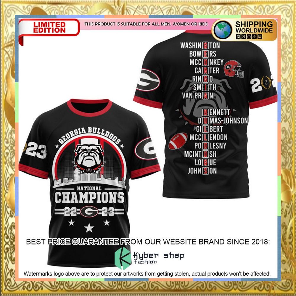 Georgia Bulldogs Circle Logo 2023 Champions Black 3D Hoodie, Shirt 8 Georgia Bulldogs Circle Logo 2023 Champions Black 3D Hoodie, Shirt word2
