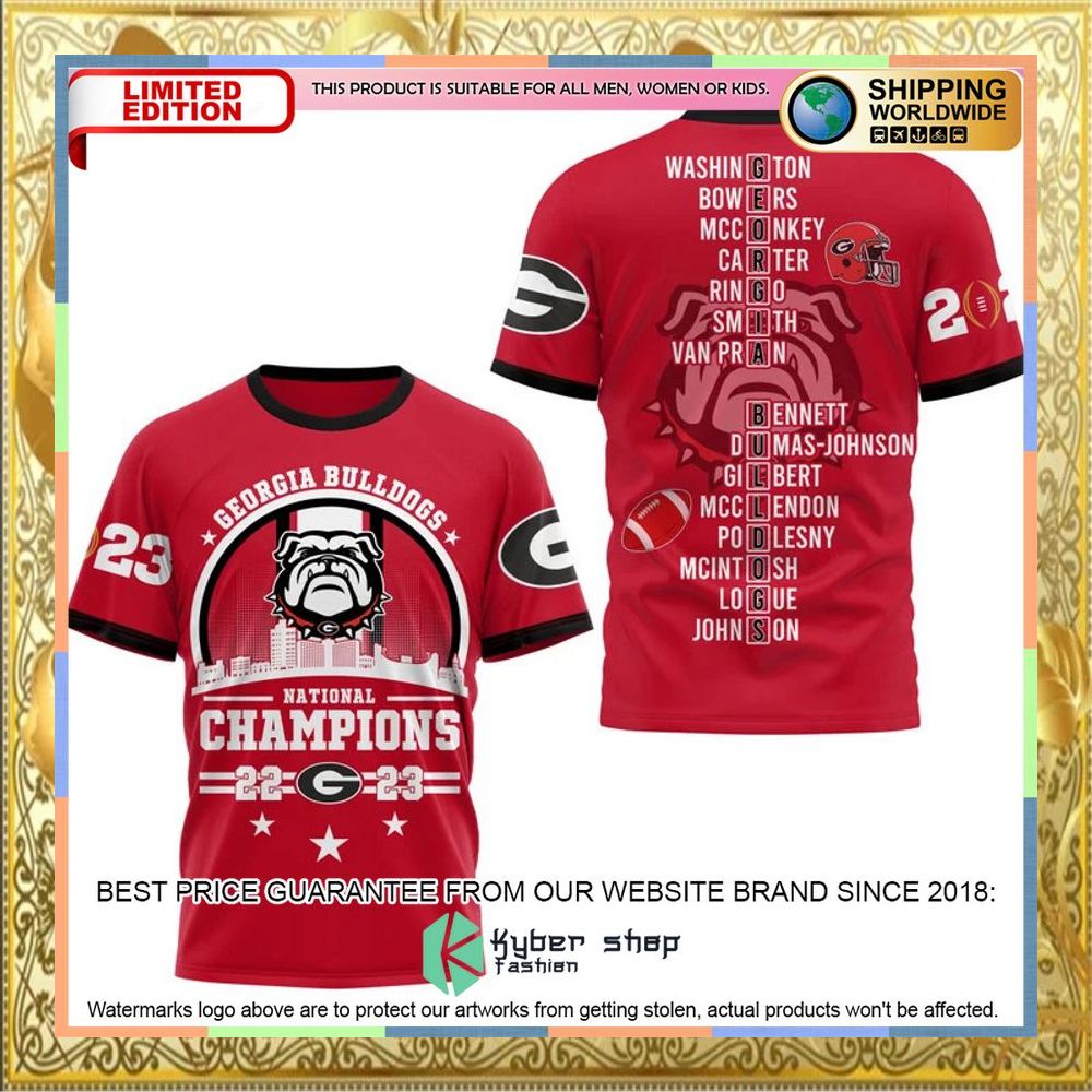 Georgia Bulldogs Circle Logo 2023 Champions Red 3D Hoodie, Shirt 8 Georgia Bulldogs Circle Logo 2023 Champions Red 3D Hoodie, Shirt word3