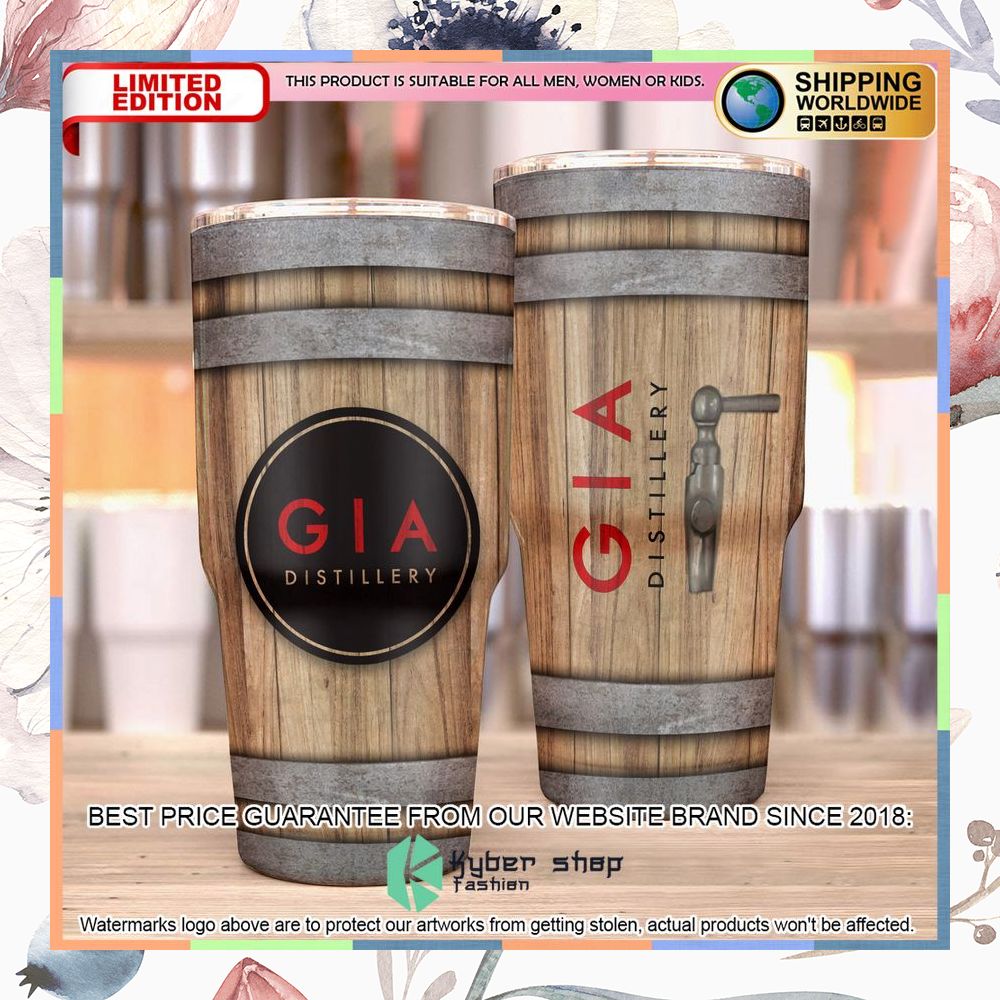 Gia Distillery Wood Grain Printed Tumbler 3 Gia Distillery Wood Grain Printed Tumbler word1