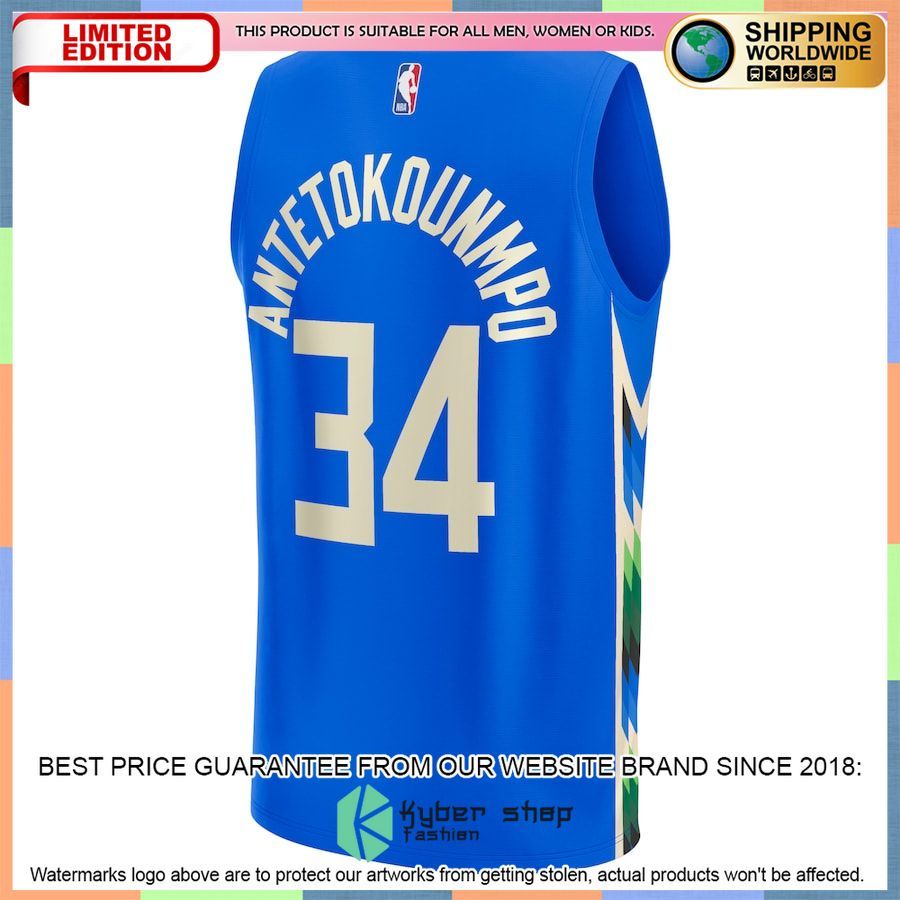 Giannis Antetokounmpo Milwaukee Bucks 2022-23 Royal Basketball Jersey 23 Giannis Antetokounmpo Milwaukee Bucks 2022-23 Royal Basketball Jersey word1