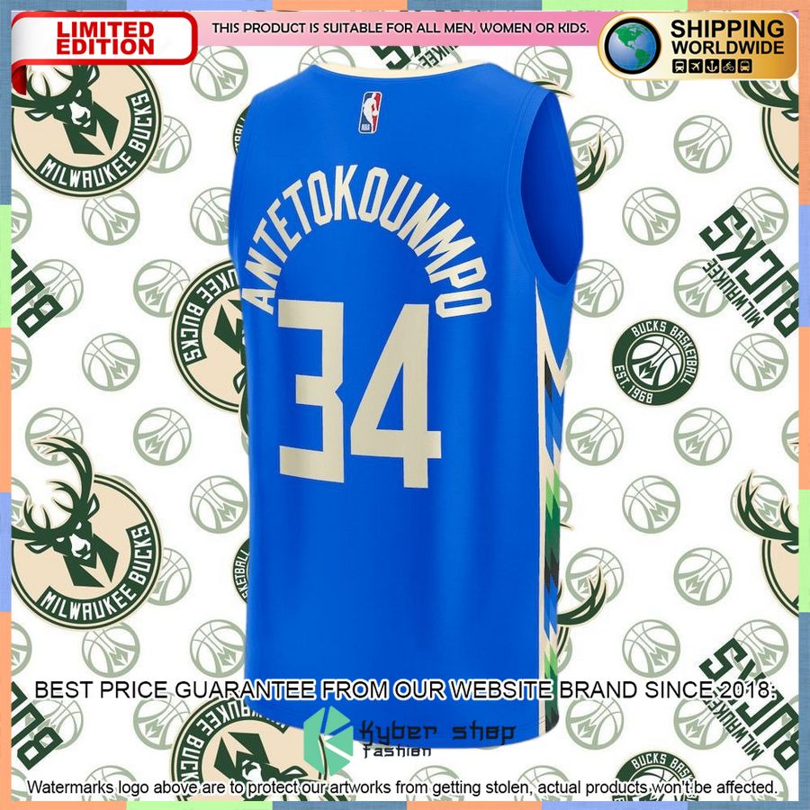 Giannis Antetokounmpo Milwaukee Bucks 2022-23 Royal Basketball Jersey 26 Giannis Antetokounmpo Milwaukee Bucks 2022-23 Royal Basketball Jersey word1
